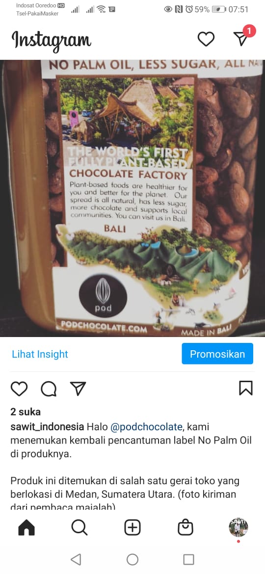 Berlabel: No Palm Oil, BPOM & Kemendag Tertibkan Pod Chocolate