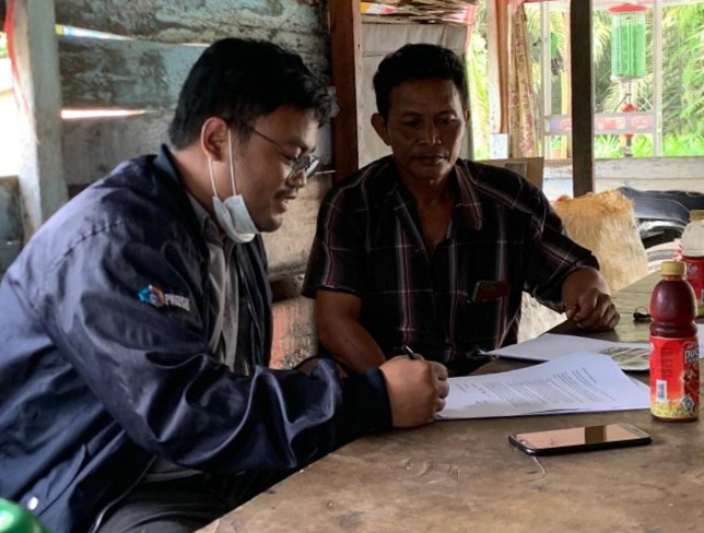 Tim Peneliti IPB Bogor Melakukan Penelitian di Lahan Petani Sawit Swadaya di Kandis