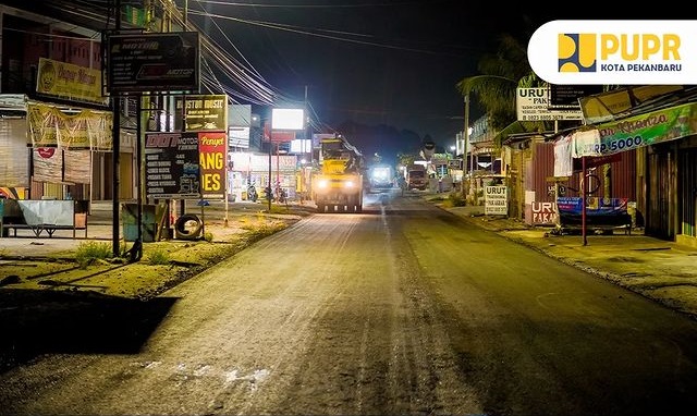 PUPR Pekanbaru Tuntaskan Overlay Jalan Sukakarya, Tugas Selanjutnya Benahi Parit
