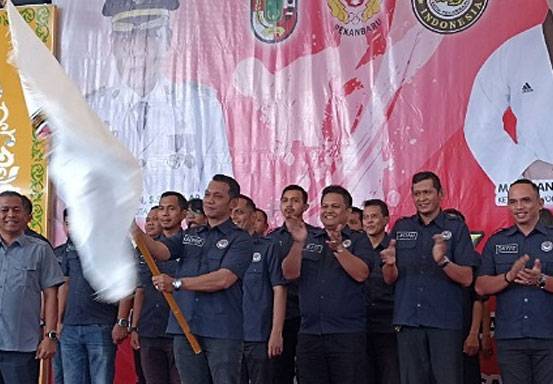 Plt Kadispora Alek Kurniawan Hadiri Pelantikan Pengurus Taekwondo Indonesia Pekanbaru 2022-2026
