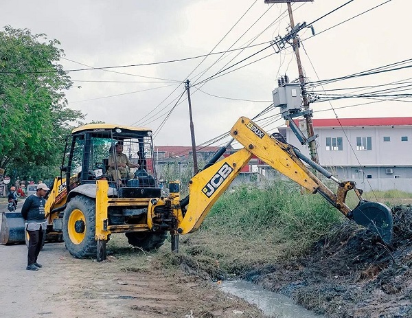 Dinas PUPR Pekanbaru Sambungkan Drainase Jalan Darma Bakti ke Sungai Air Hitam 